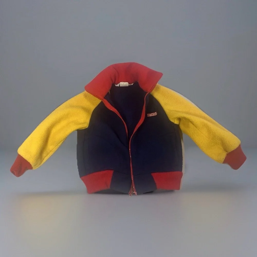 Vintage OshKosh B’gosh Colorblock Fleece Jacket – Size 4 Toddler – Made in USA - Picture 16 of 16